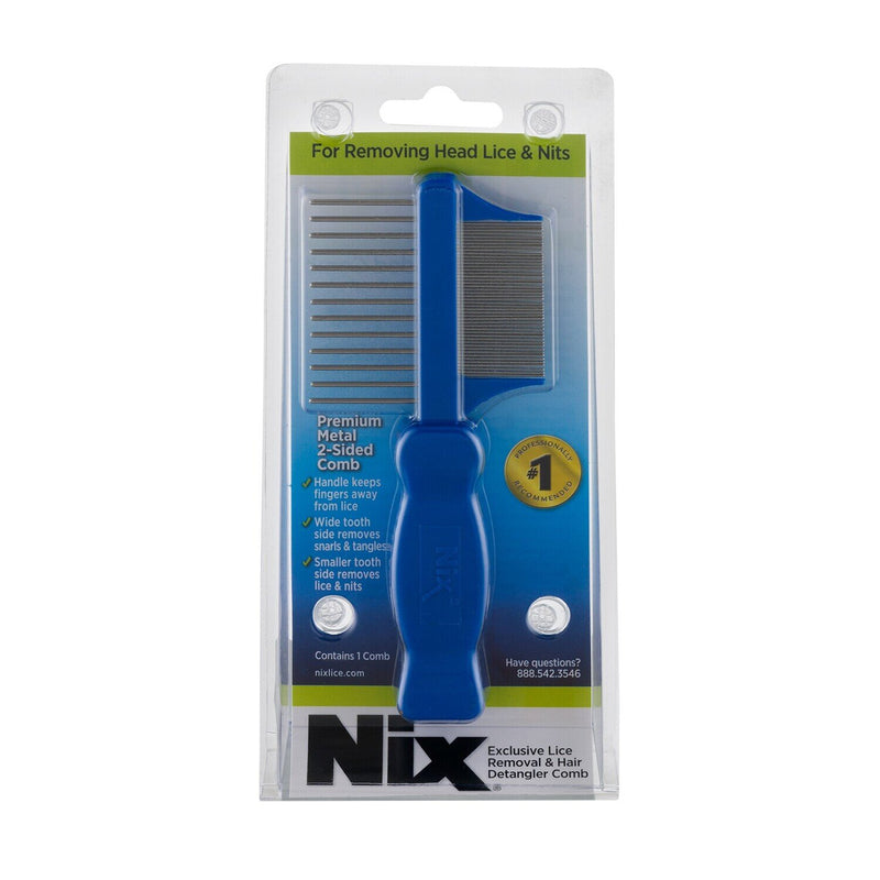 Nix Nix Premium Metal Two-Sided Lice Comb Hair Comb