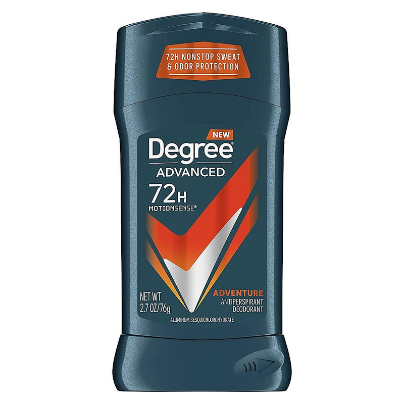 Degree Degree Men Advanced Antiperspirant Deodorant Stick, Adventure, 72-Hour Protection, 2.7 oz Deodorant & Anti-Perspirant