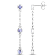 Bids.com 0.60 Carat Genuine Tanzanite .925 Sterling Silver Earrings Earrings