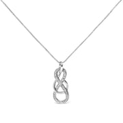 Bids.com 925 Sterling Silver Diamond Accent Interlocking Infinity Pendant Necklace (H-I Color, I2-I3 Clarity) - 18" Inches Necklaces