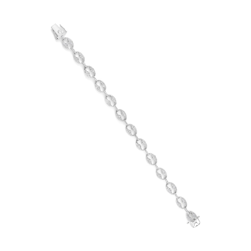 Bids.com 14K White Gold 1 1/2 Cttw Round Diamond Set Link Bracelet (I-J Color, I1-I2 Clarity) - 7" Bracelets