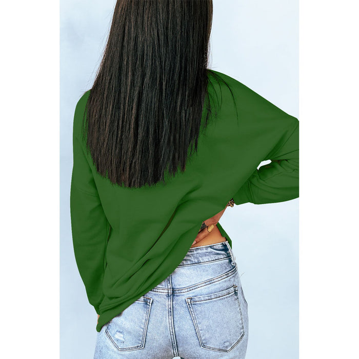 Round Neck Dropped Shoulder Sweatshirt