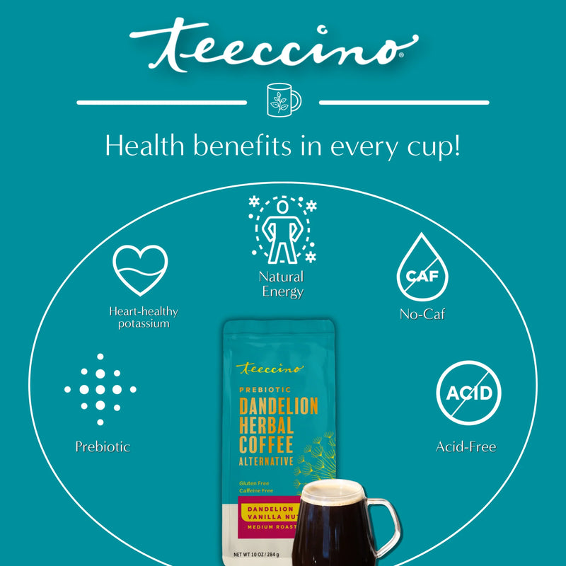 Teeccino Dandelion Vanilla Nut Herbal Coffee Herbal Coffee