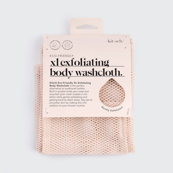 Kitsch - Xl Exfoliating Body Washcloth - Blush