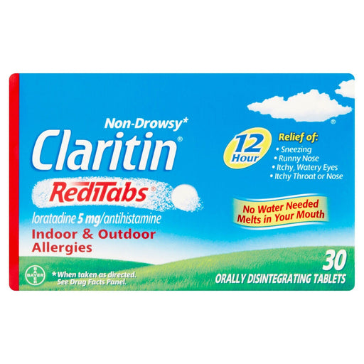 Claritin Claritin Non-Drowsy RediTabs Indoor & Outdoor Allergies 12 Hour Relief Tablets Health & Beauty