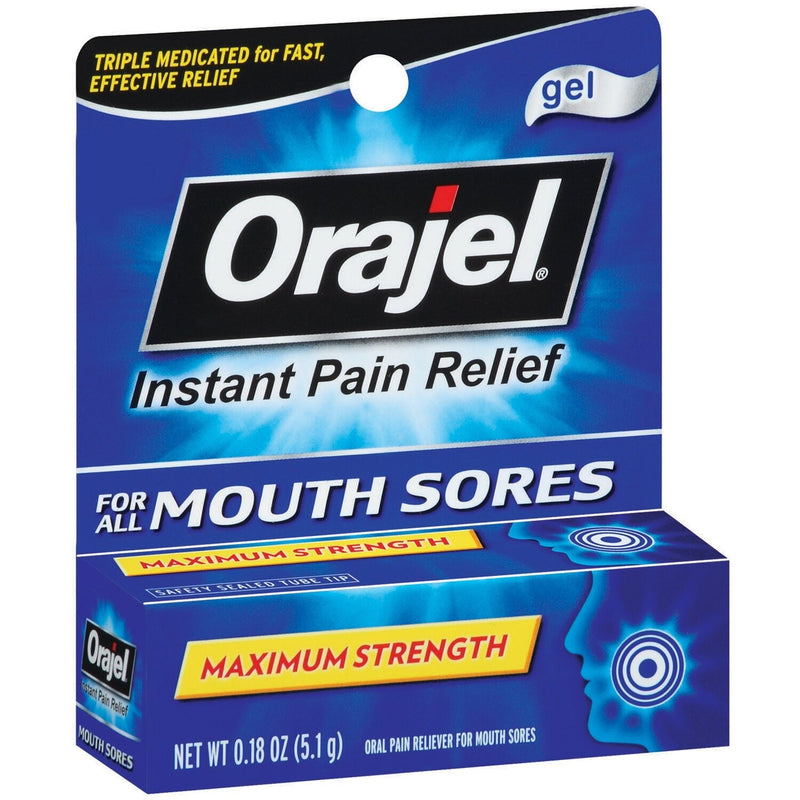 Orajel Orajel Mouth Sore Pain Relief Gel, 0.18 Oz Oral Care White Smoke