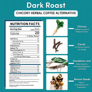 Teeccino Dandelion Dark Roast Herbal Coffee Herbal Coffee