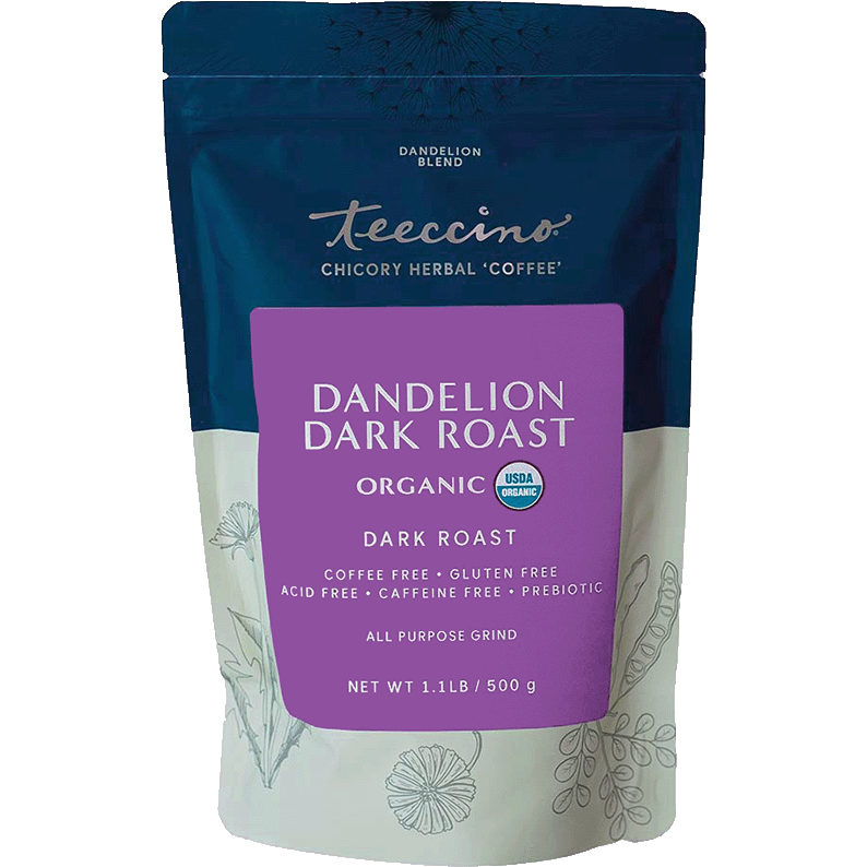Teeccino Dandelion Dark Roast Herbal Coffee Herbal Coffee