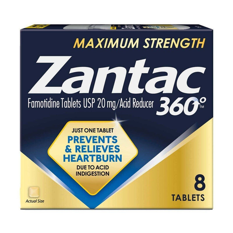 Zantac 360 Zantac 360 Maximum Strength 20 Mg Acid Reducer 8 Tablets Personal Care