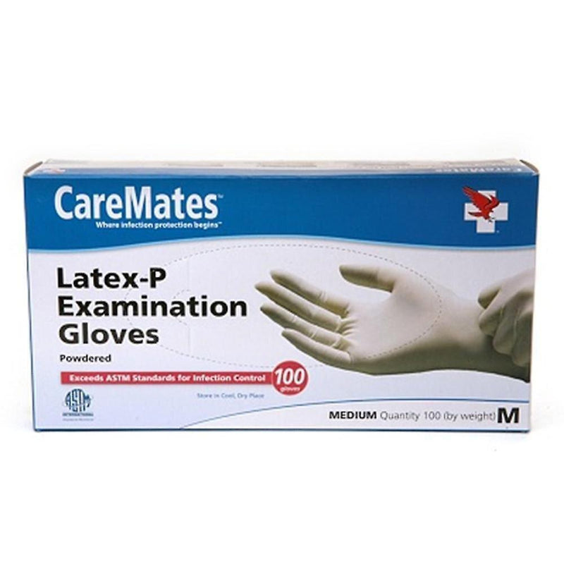 CareMates CareMates Latex Exam Gloves – Powder-Free & Non-Sterile – Medium, 100 ct Disposable Gloves