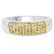 Bids.com 0.22 Carat Genuine Yellow Diamond .925 Sterling Silver Ring Rings