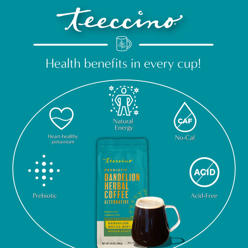 Teeccino Dandelion Mocha Mint Herbal Coffee Herbal Coffee