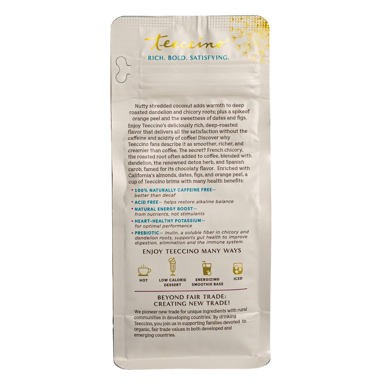 Teeccino Dandelion Coconut Herbal Coffee Herbal Coffee