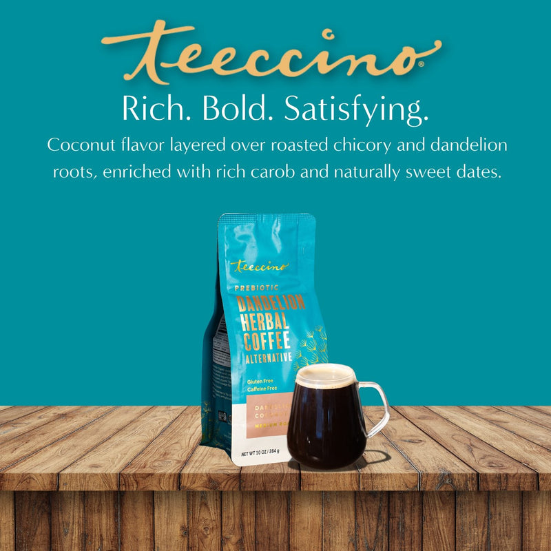 Teeccino Dandelion Coconut Herbal Coffee Herbal Coffee