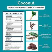 Teeccino Dandelion Coconut Herbal Coffee Herbal Coffee