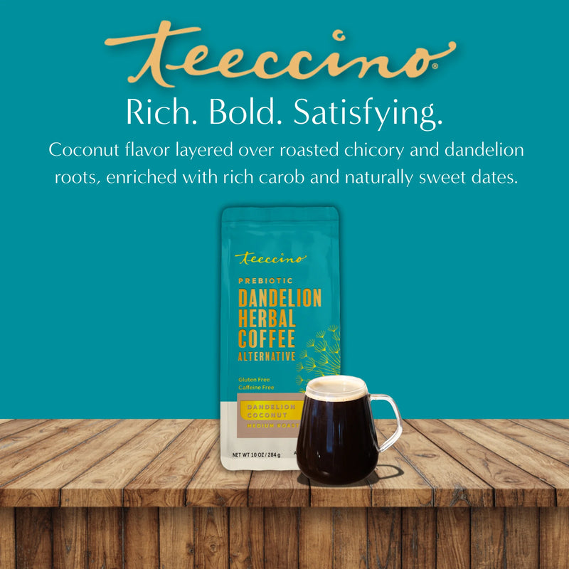 Teeccino Dandelion Coconut Herbal Coffee Herbal Coffee