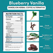 Teeccino Blueberry Vanilla Chicory Herbal Coffee Herbal Coffee
