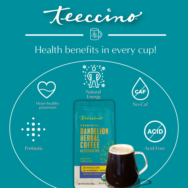 Teeccino Blueberry Vanilla Chicory Herbal Coffee Herbal Coffee