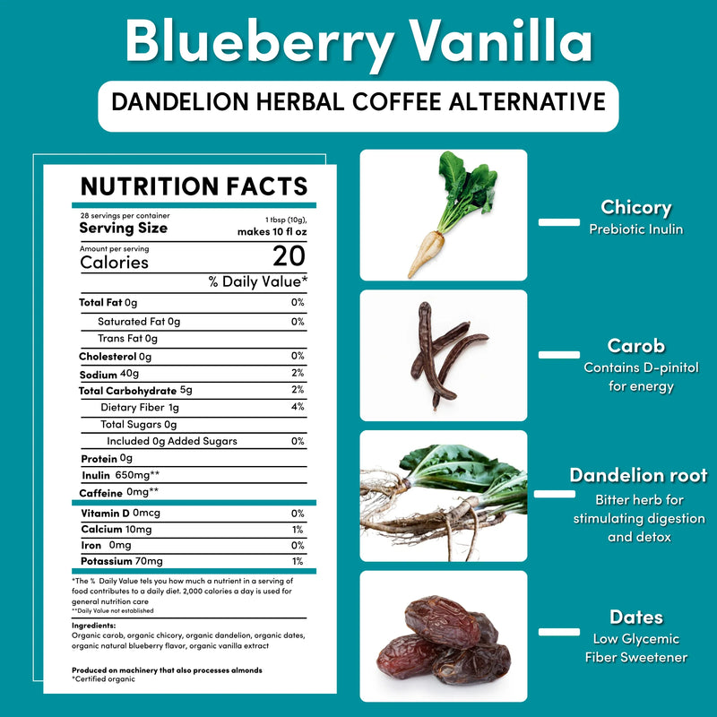 Blueberry Vanilla Chicory Herbal Coffee