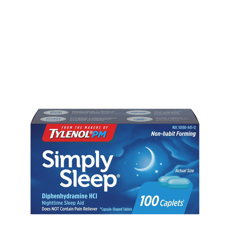 Simply Sleep Simply Sleep Nighttime Aid Caplets - Diphenhydramine HCI - 100ct Health & Beauty