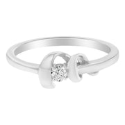 Bids.com 10K White Gold Diamond Promise Ring (1/10 Cttw, H-I Color, SI2-I1 Clarity) - Size 6 Rings