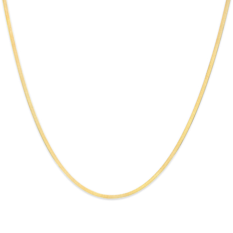 Bids.com Unisex Solid 14K Yellow Gold 2.8mm Imperial Herringbone Chain Necklace - 18" Inches Necklaces