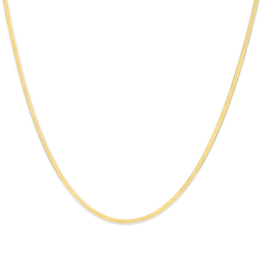 Bids.com Unisex Solid 14K Yellow Gold 2.8mm Imperial Herringbone Chain Necklace - 18" Inches Necklaces