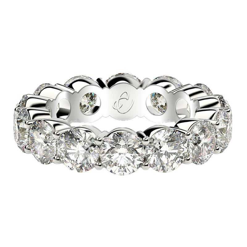 Bids.com Round Cut Lab Grown Diamond Eternity Ring in 14k White Gold (6 cttw FG/VS2) Rings