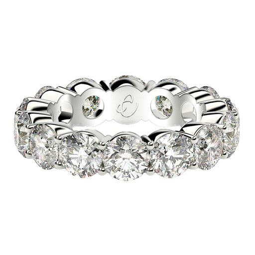 Bids.com Round Cut Lab Grown Diamond Eternity Ring in 14k White Gold (6 cttw FG/VS2) Rings