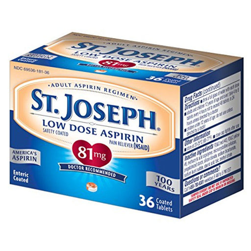 St. Joseph St. Joseph Low Dose Aspirin 81 Mg Enteric Coated Tablets Health & Beauty