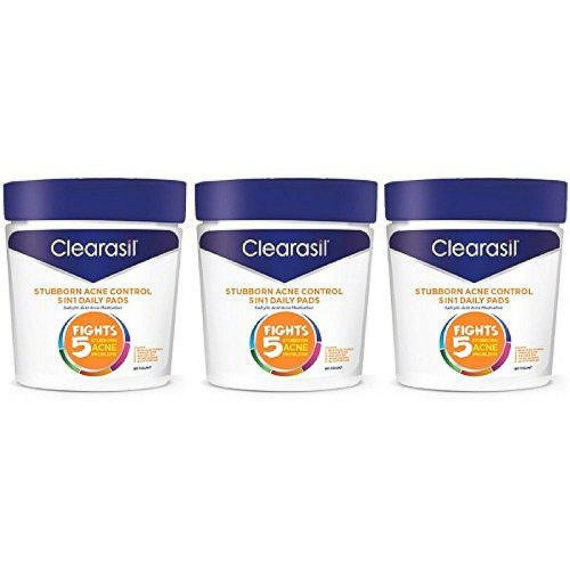 Clearasil Clearasil Ultra Stubborn Acne Control 5 In 1 Daily Pads 90 Count Jar Health & Beauty