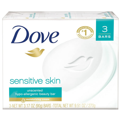 Dove Dove Beauty Bar for Sensitive Skin - 3.17 oz (3 Count) - Fragrance Free Bath & Body