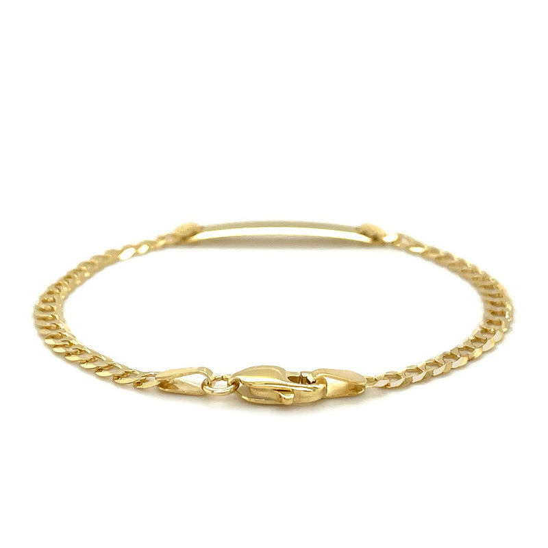 Bids.com 14k Yellow Gold Curb Link Style Children's ID Bracelet Bracelets