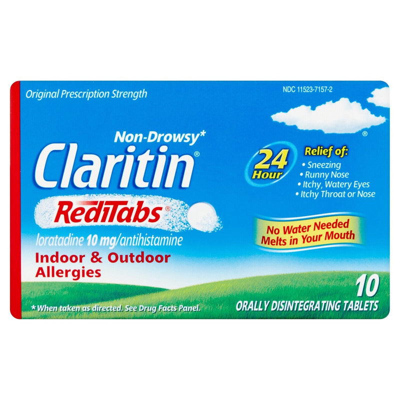 Claritin Claritin Reditabs Orally Disintegrating Tablets 10 Mg Original Prescription Strength Non Drowsy Allergies Health & Beauty