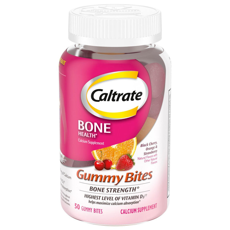Caltrate Caltrate Bone Health, Gummy Bites, Black Cherry, Orange & Strawberry Vitamins & Supplements