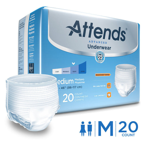 Attends Attends Advanced Unisex Absorbent Underwear Heavy Absorbency - Medium Underwear