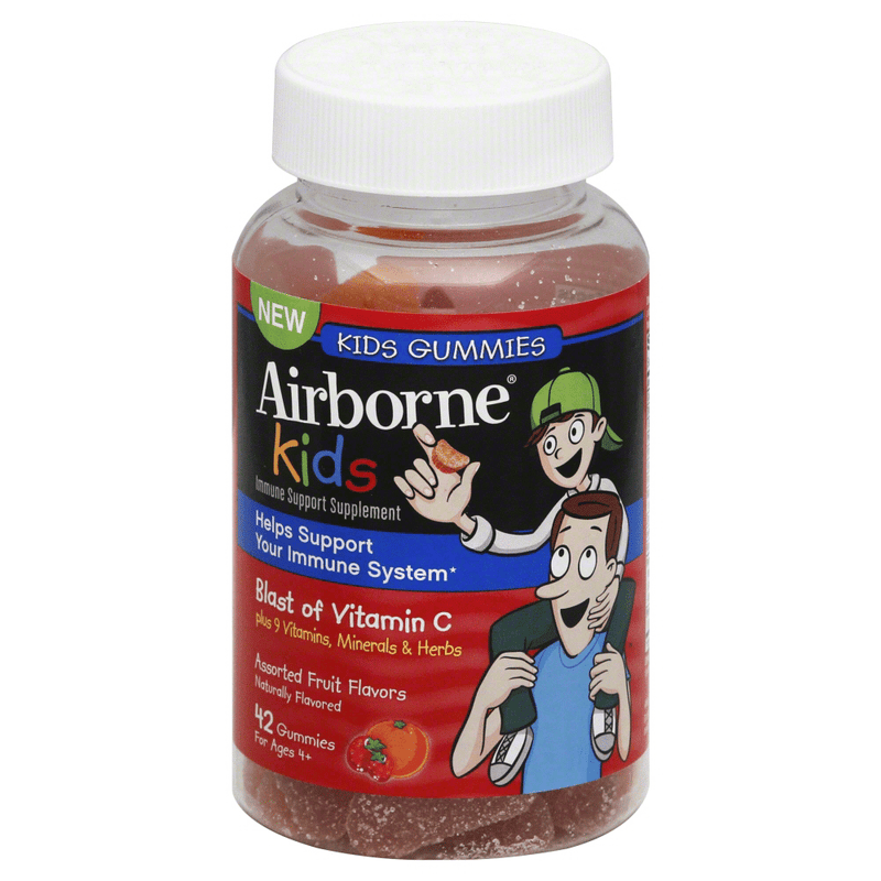Airborne Airborne® Kids Immune Support Gummies – Assorted Fruit Flavors Vitamins & Supplements