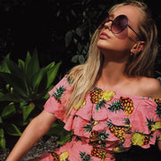 zeroUV Womens Round Celebrity Circle Sunglasses 8370 Sunglasses