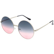 zeroUV Oversize Vintage Inspired Metal Round Circle Sunglasses 8370 Sunglasses