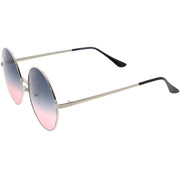 zeroUV Oversize Vintage Inspired Metal Round Circle Sunglasses 8370 Sunglasses