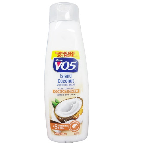 Alberto VO5 VO5 Island Coconut Moisturizing Conditioner with 5 Essential Vitamins, 15 oz Conditioners