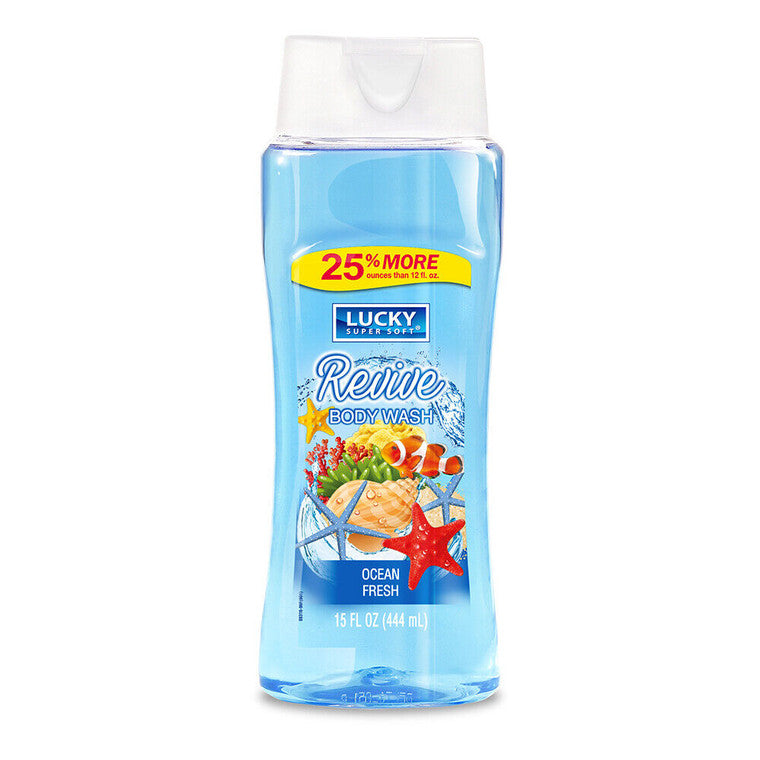 Lucky Super Soft Lucky Super Soft Revive Ocean Fresh Body Wash 15 Fl Oz Body Wash