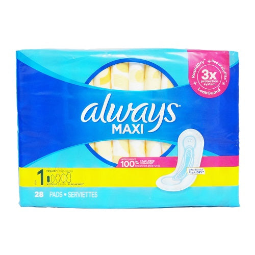 Always Always Maxi Soft Size 1 Regular Without Flexi Wings Pads Health & Beauty Royal Blue