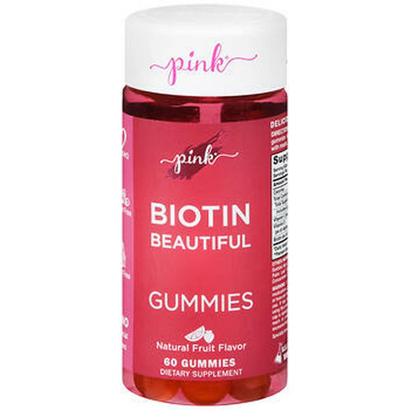 Pink Pink Vitamins Biotin Beautiful Gummies - Natural Fruit - 60ct Vitamins & Supplements