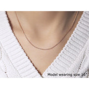 Bids.com 14k Rose Gold Diamond Cut Round Wheat Chain 1.1mm Necklaces