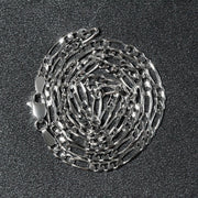 Bids.com 3.0mm 14k White Gold Solid Figaro Chain Necklaces