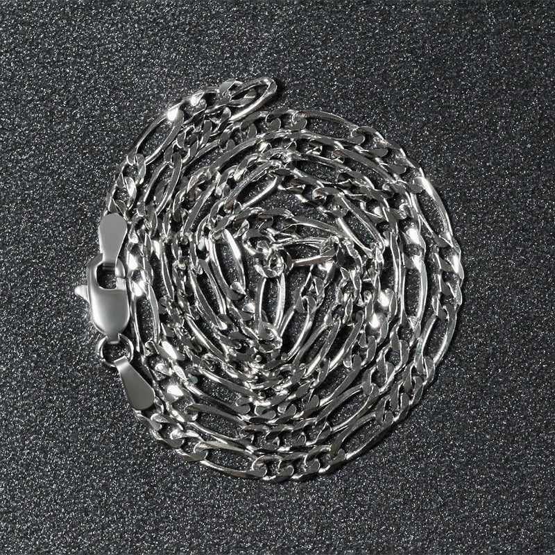 Bids.com 3.0mm 14k White Gold Solid Figaro Chain Necklaces