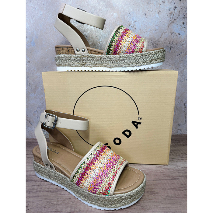 Reba Sandal in Pink Multi