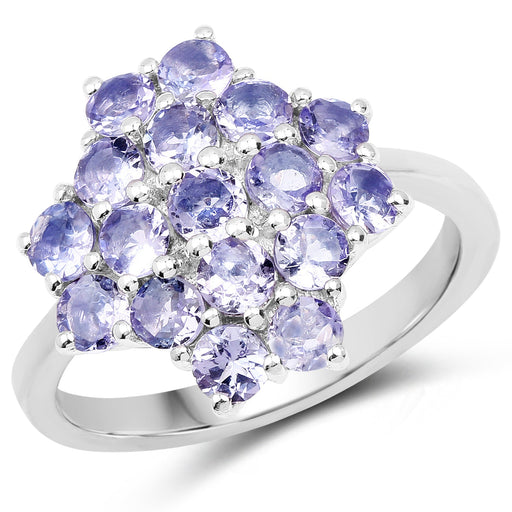 Bids.com 1.70 Carat Genuine Tanzanite .925 Sterling Silver Ring Rings