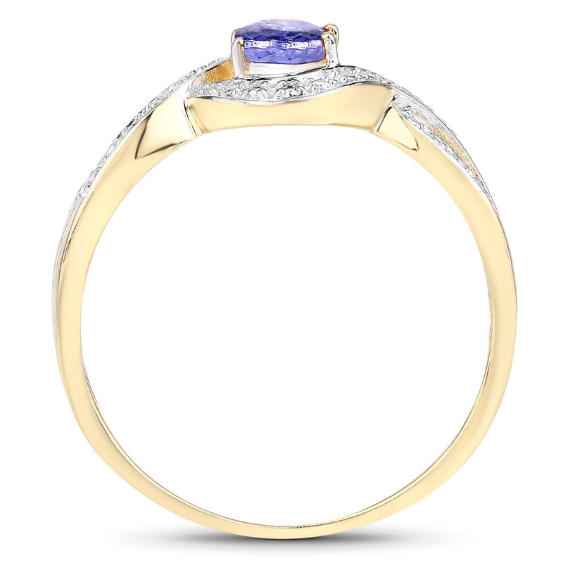 Bids.com 0.75 Carat Genuine Tanzanite .925 Sterling Silver Ring Rings